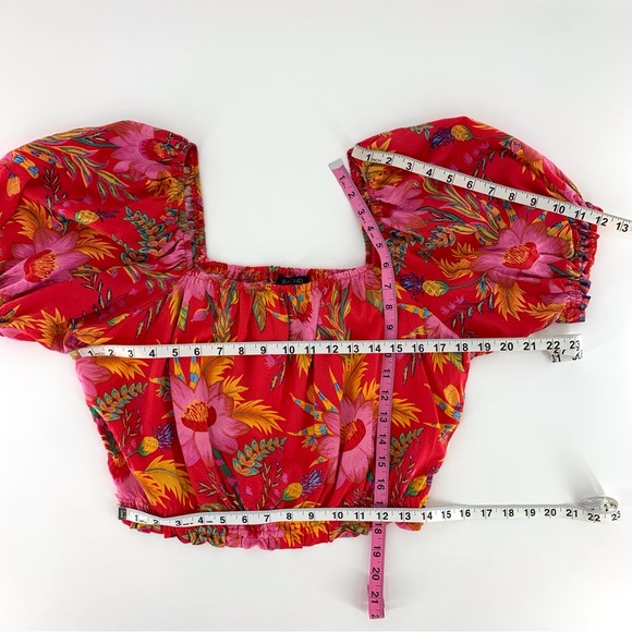 RACHEL Rachel Roy NWT Red Tropical Floral Patterned Off-the Shoulder Top, Medium - Picture 14 of 15